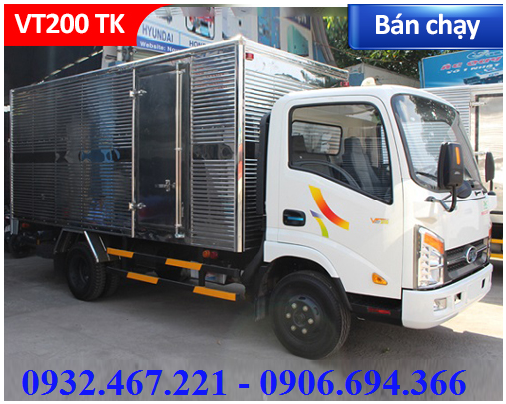 Ban xe tai Veam 2 tan 2T Vt200 thung 43 met vao duoc thanh pho