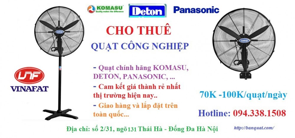 Quat dien quat phun suong quat cong nghiep quat thong gio Dien may tai Thai Ha