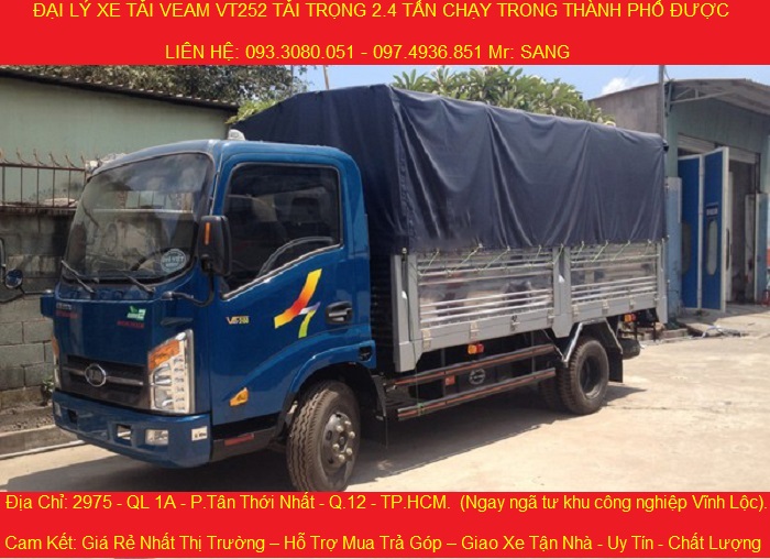 Cong ty ban xe veam 252 tai trong 24 tan gia re nhat xe tai veam vt252