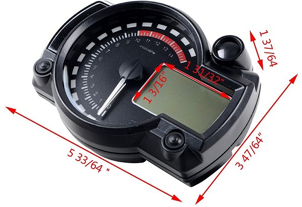 Man Hinh Motorcycle Odometer Speedometer LCD Digital Kit