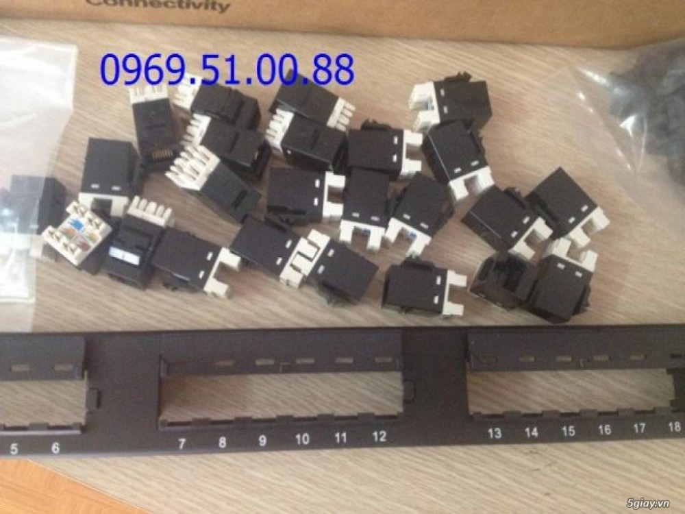 Patch Panel AMP Category 6Patch panel 24 port AMP Cat5eDay nhay ampPatch cord amp