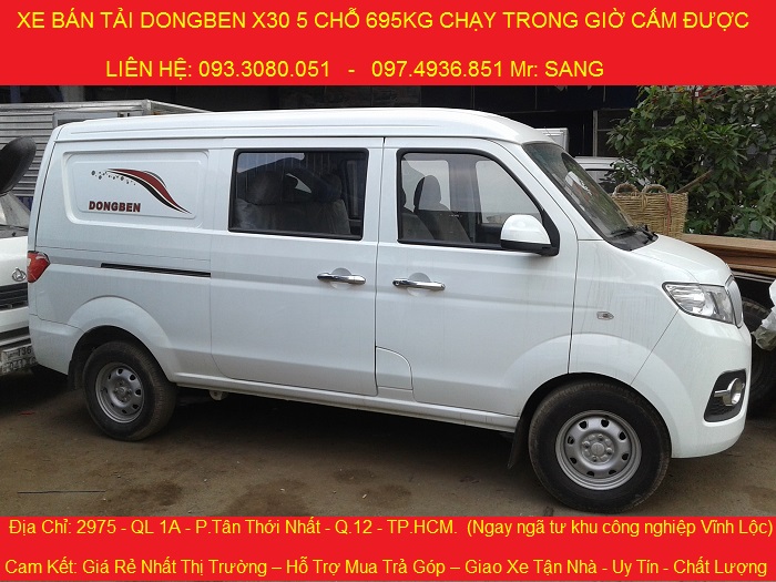 Xe ban tai dongben x30 5 cho ngoi tai trong 695kg co may lanh gia 279 trieu xe moi 100