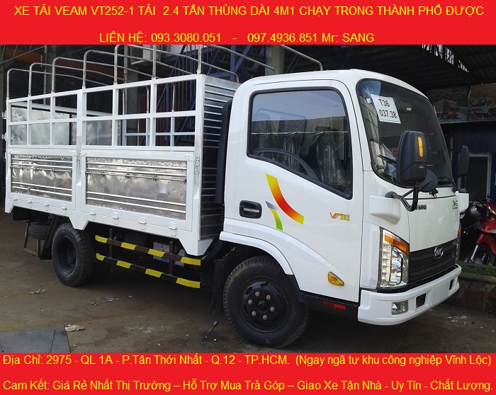 Xe tai veam vt2521 tai trong 24 tan thung dai 41 met chay vao thanh pho duoc dong co hyundai