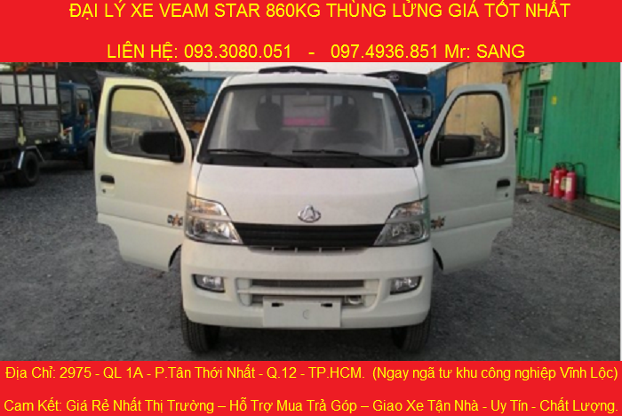 Xe tai veam star 860kg xe moi 100 gia chi 159 trieu