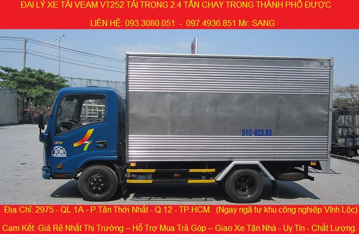 Xe tai veam vt2521 tai trong 24 tan thung dai 41 met chay vao thanh pho duoc dong co hyundai