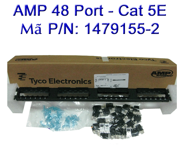 Phan phoi patch panel AMP cat5 1479154 2 cat6 1375014 2 chinh hang