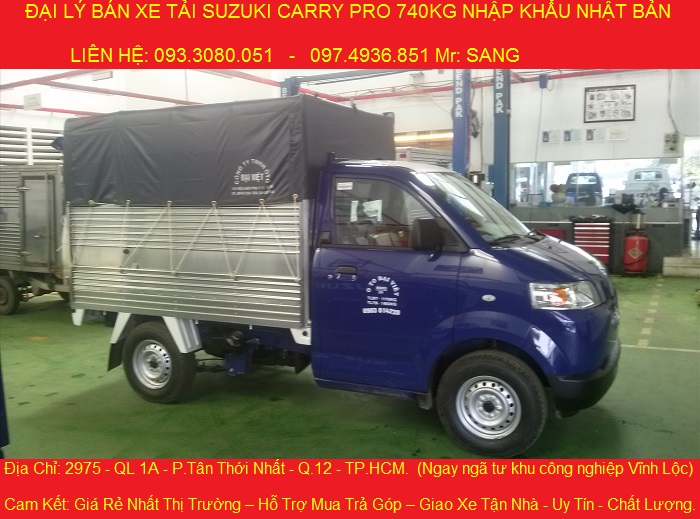 Xe tai suzuki 740kg ho tro tra gop chi can tra truoc 85 trieu