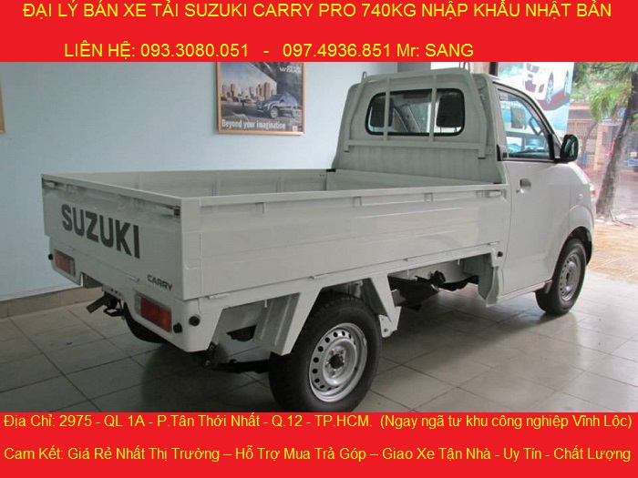 Xe tai suzuki 740kg ho tro tra gop chi can tra truoc 85 trieu