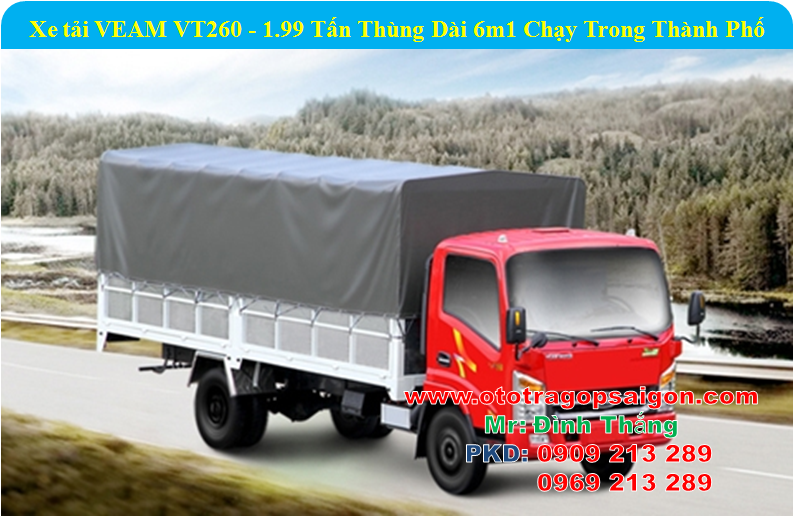 Gia xe veam vt260 gia xe veam 1t9 gia xe vt260 Xe tai veam 1 tan 9 trang bi dong co Hyundai D4BH