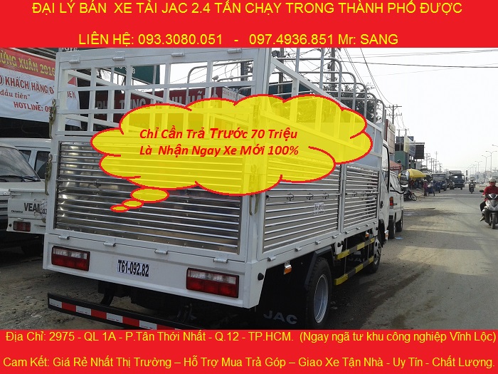 Ban xe tai jac HFC1030K4 tairtrongj 24 tan dong co ISUZU