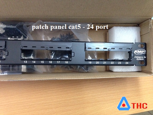 Si le thanh dau noi cat5e Commscope patch panel 24 cong cat5e AMP CM gia uu dai