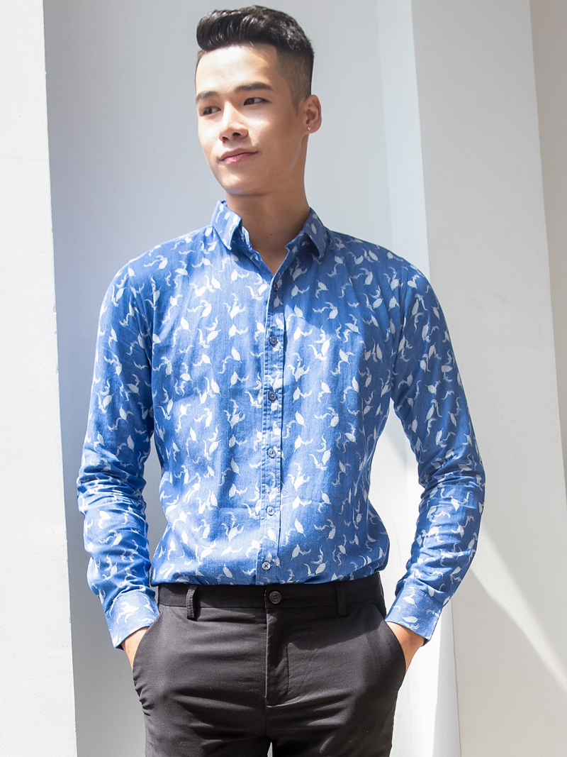 Ao So Mi Denim Xanh ASM969