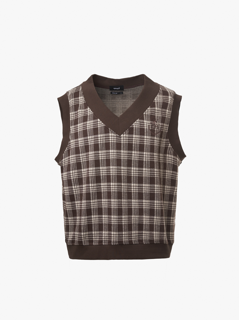 Ao Ghile Thun Caro Theu Logo Form Regular AG001 Mau Nau