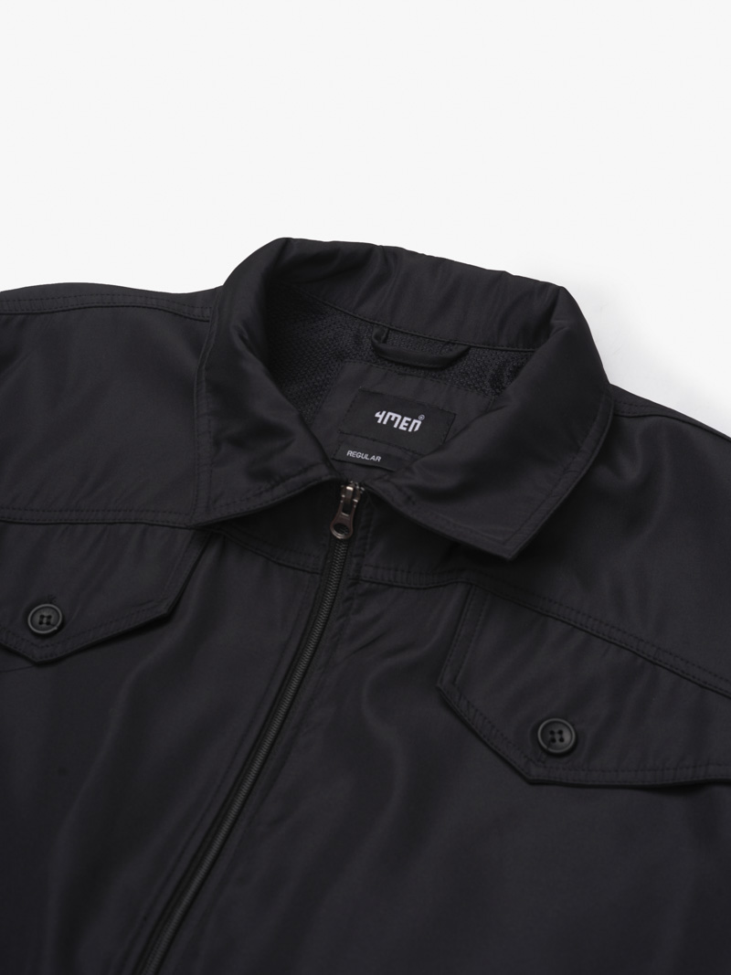 Ao Khoac Du Ep Tui Hop Form Regular AK065 Mau Den