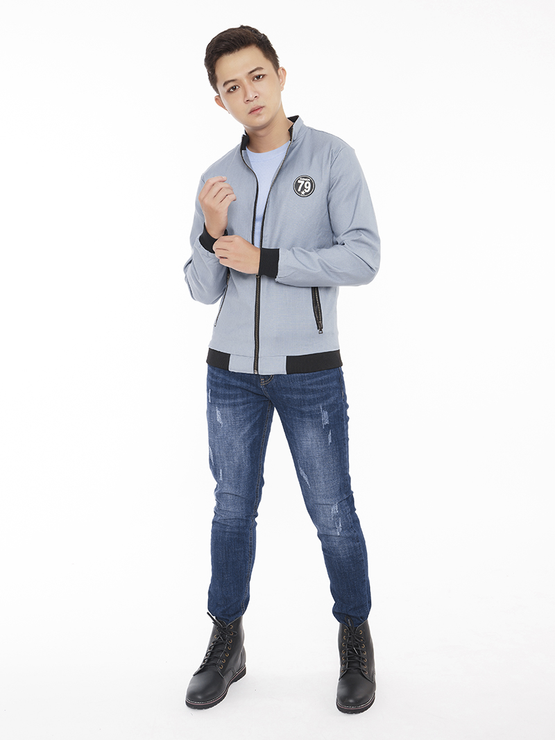 Ao Khoac Kaki Xam Xanh AK222