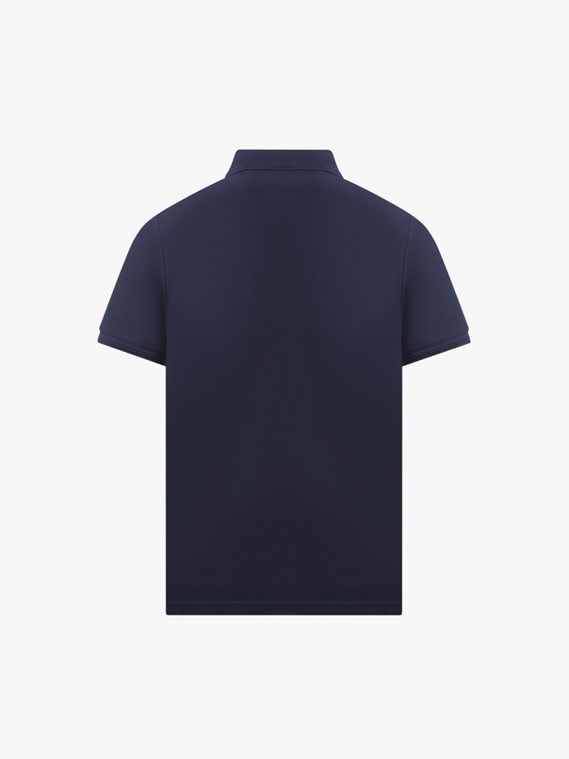 Ao Polo Ca Sau Theu Chu Ky Form Regular PO087 Mau Xanh Den