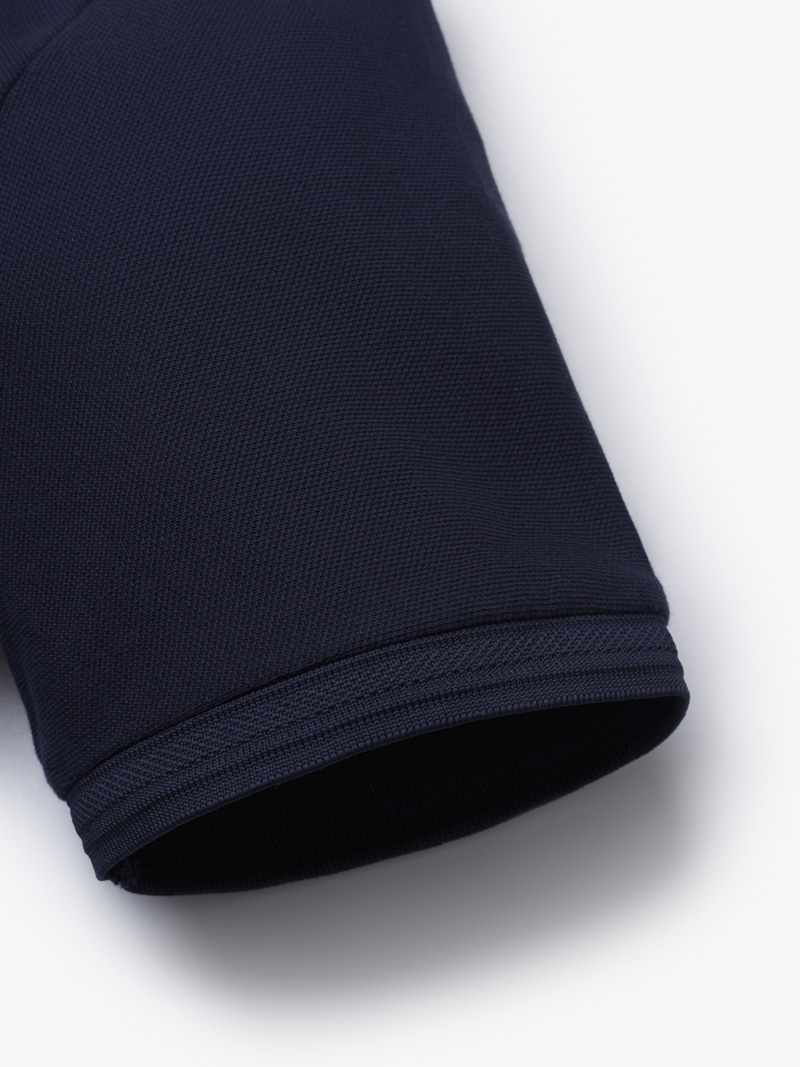 Ao Polo Ca Sau Theu Chu Ky Form Regular PO087 Mau Xanh Den