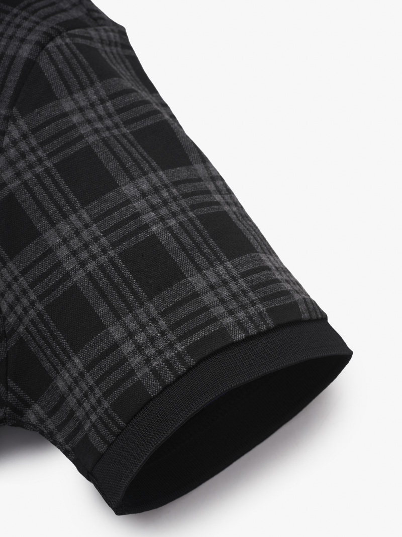 Ao Polo Caro Theu Logo 4M Tron O Nguc Form Slimfit PO154 Caro Den