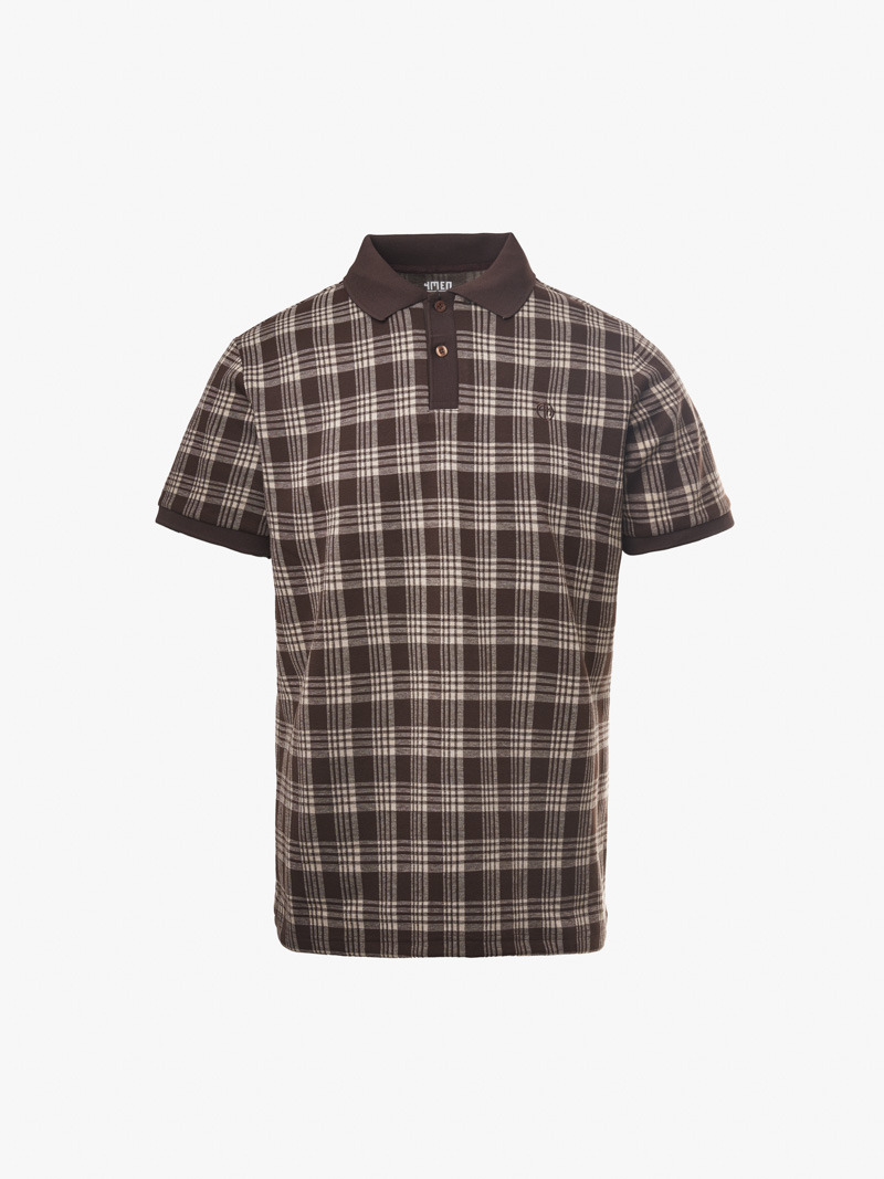 Ao Polo Caro Theu Logo 4M Tron O Nguc Form Slimfit PO154 Caro Nau
