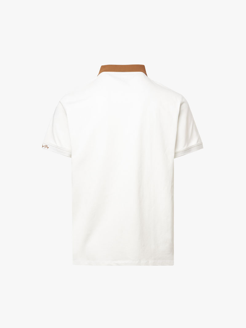 Ao Polo Co Tru Theu Chu New Age Prep O Tay Form Regular PO145 Mau Nau Nhat