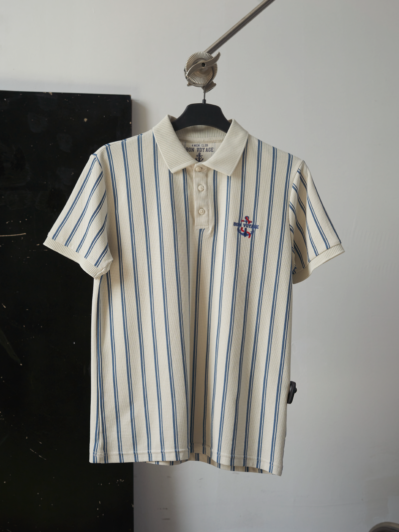 Ao Polo In Soc Theu Hinh O Nguc Form Regular PO129 Mau Kem