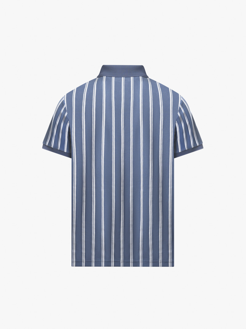 Ao Polo In Soc Theu Hinh O Nguc Form Regular PO129 Mau Xanh Bien