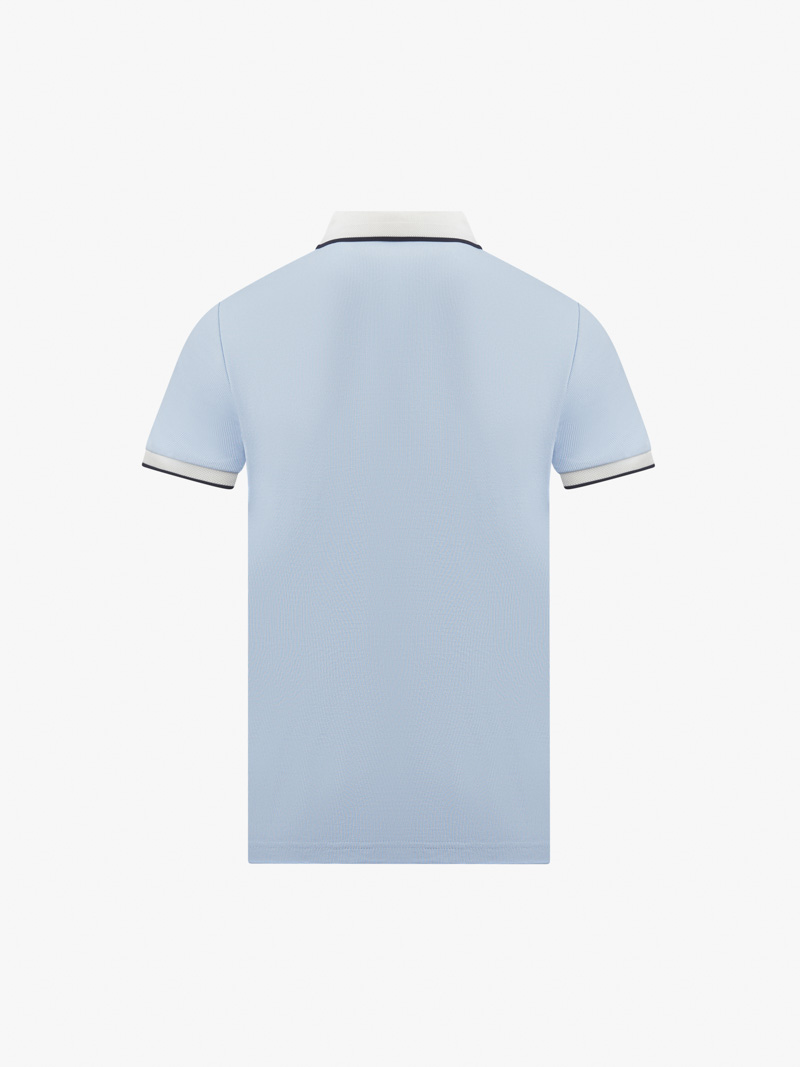 Ao Polo Phoi Bo Theu 4MEN Form Slimfit PO125 Mau Xanh Bien