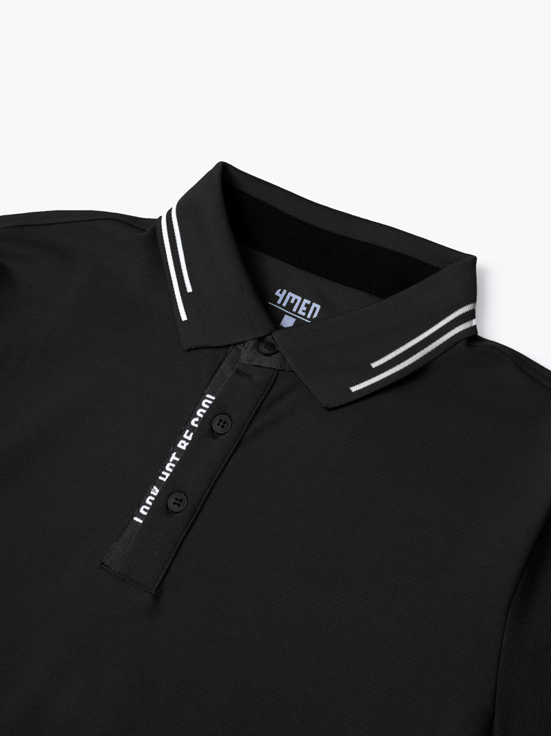 Ao Polo Phoi Tru Theu Be Cool Form Slimfit PO120 Mau Den