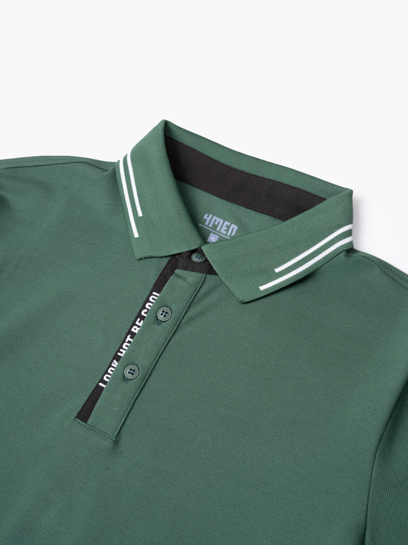 Ao Polo Phoi Tru Theu Be Cool Form Slimfit PO120 Xanh La