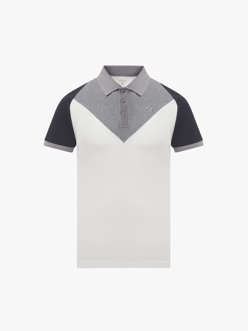 Ao Polo Ra Phoi Theu Logo Form Slimfit PO123 Mau Trang