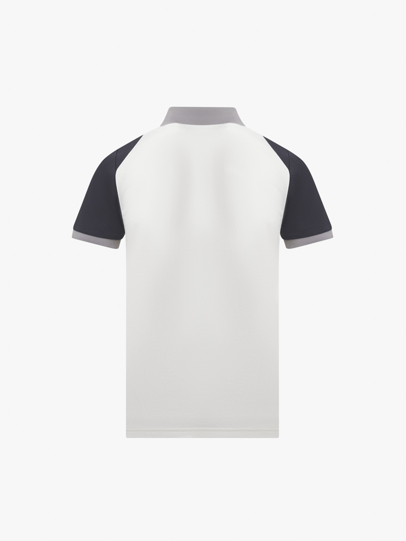 Ao Polo Ra Phoi Theu Logo Form Slimfit PO123 Mau Trang