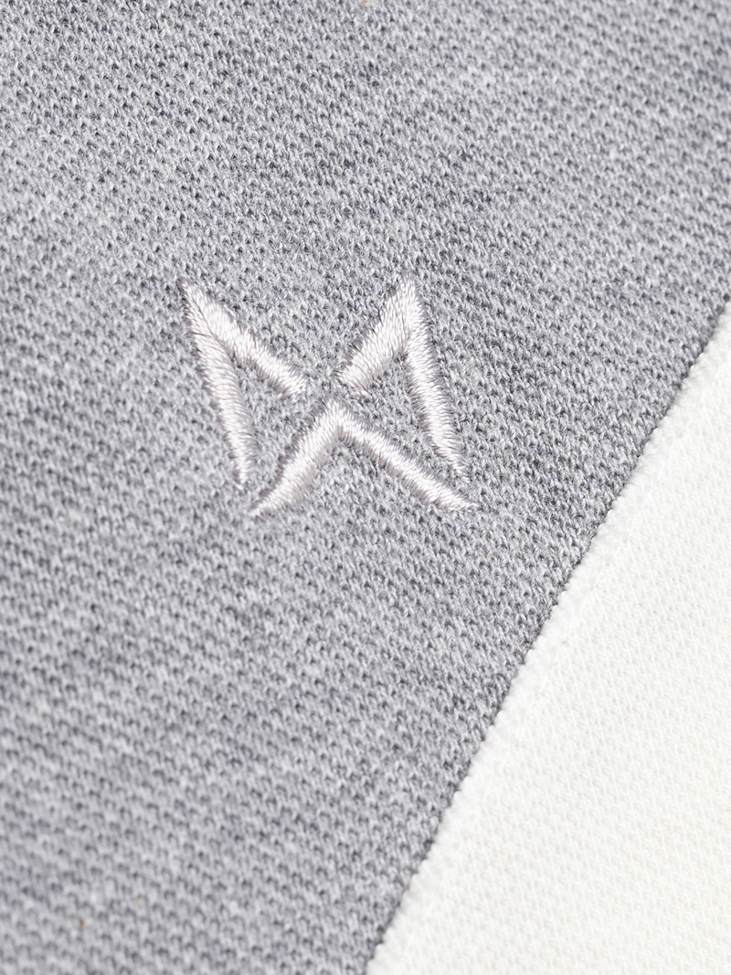 Ao Polo Ra Phoi Theu Logo Form Slimfit PO123 Mau Trang