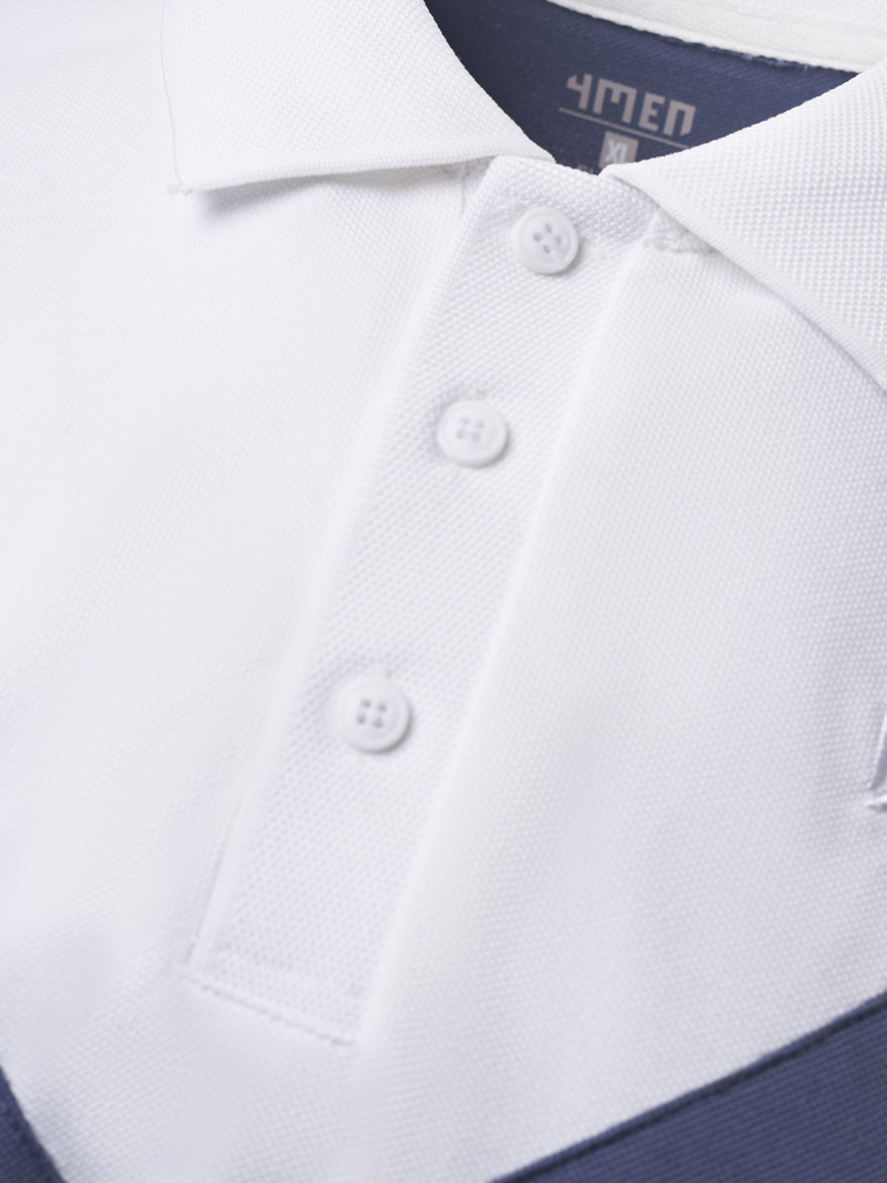 Ao Polo Ra Phoi Theu Logo Form Slimfit PO123 Mau Xanh Da