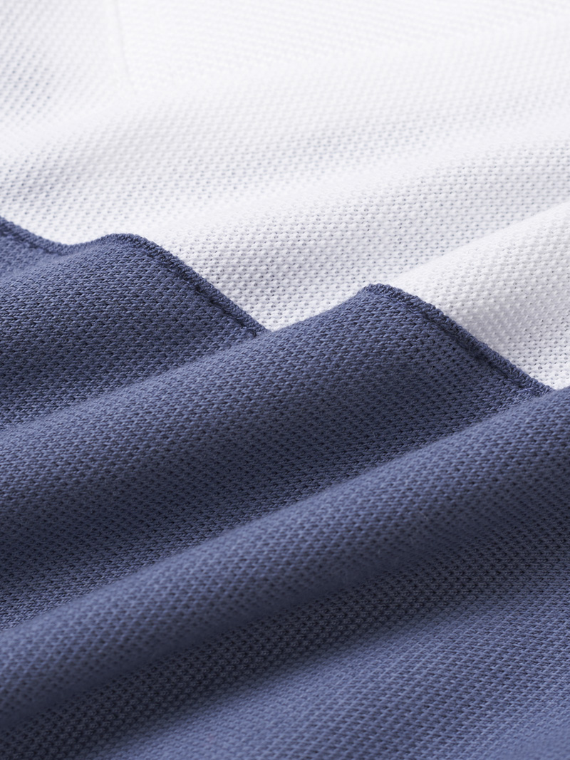 Ao Polo Ra Phoi Theu Logo Form Slimfit PO123 Mau Xanh Da