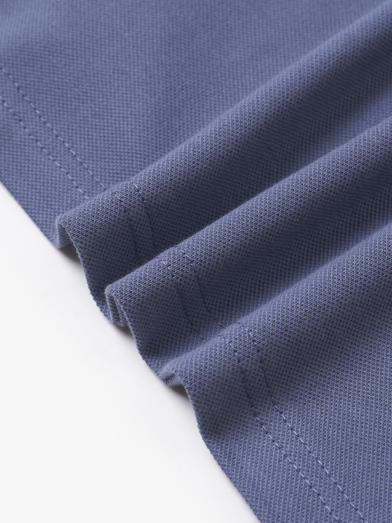 Ao Polo Ra Phoi Theu Logo Form Slimfit PO123 Mau Xanh Da