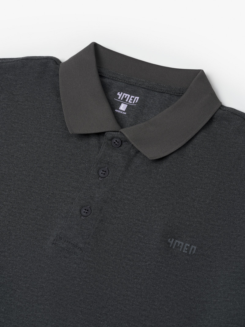 Ao Polo Regular Tron PO066 Mau Xam Dam