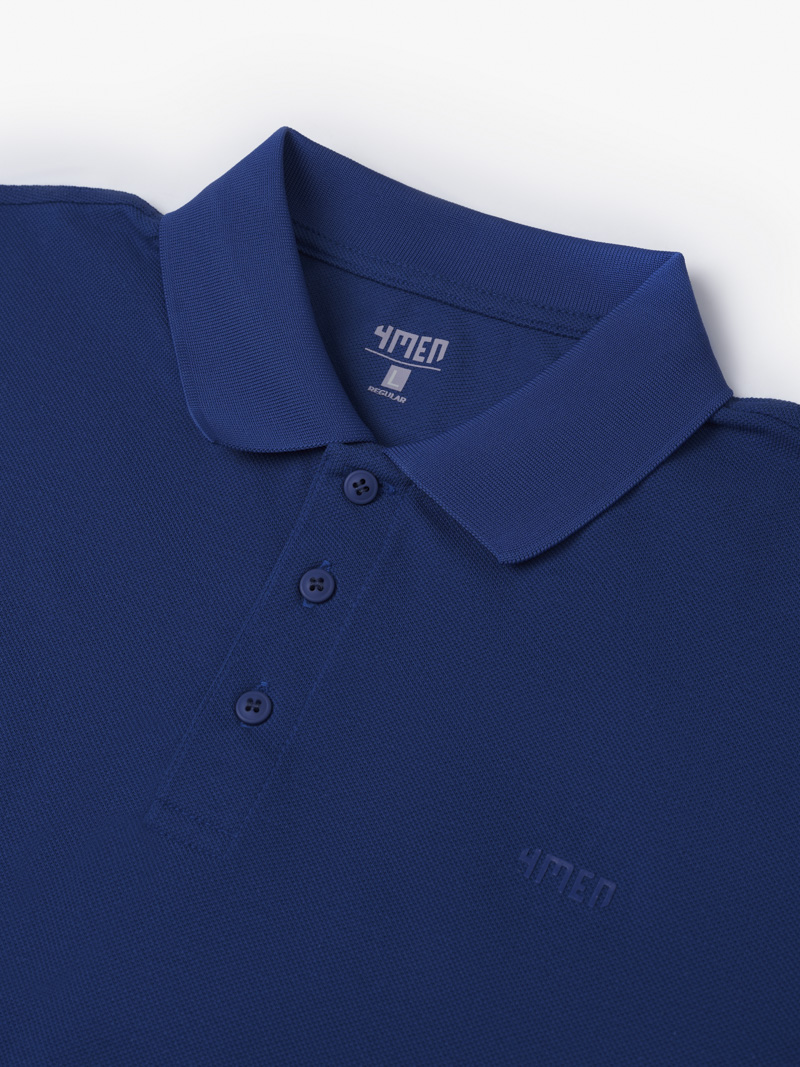 Ao Polo Regular Tron PO066 Mau Xanh Bich