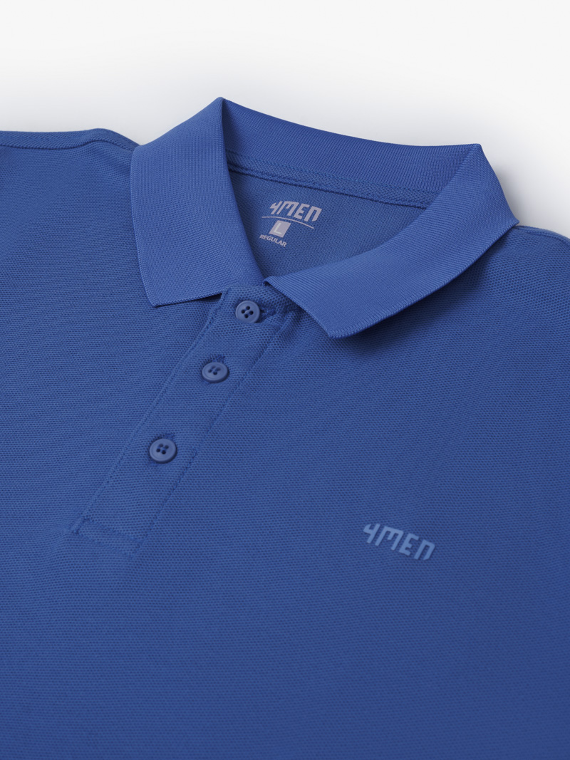 Ao Polo Regular Tron PO066 Mau Xanh Bien