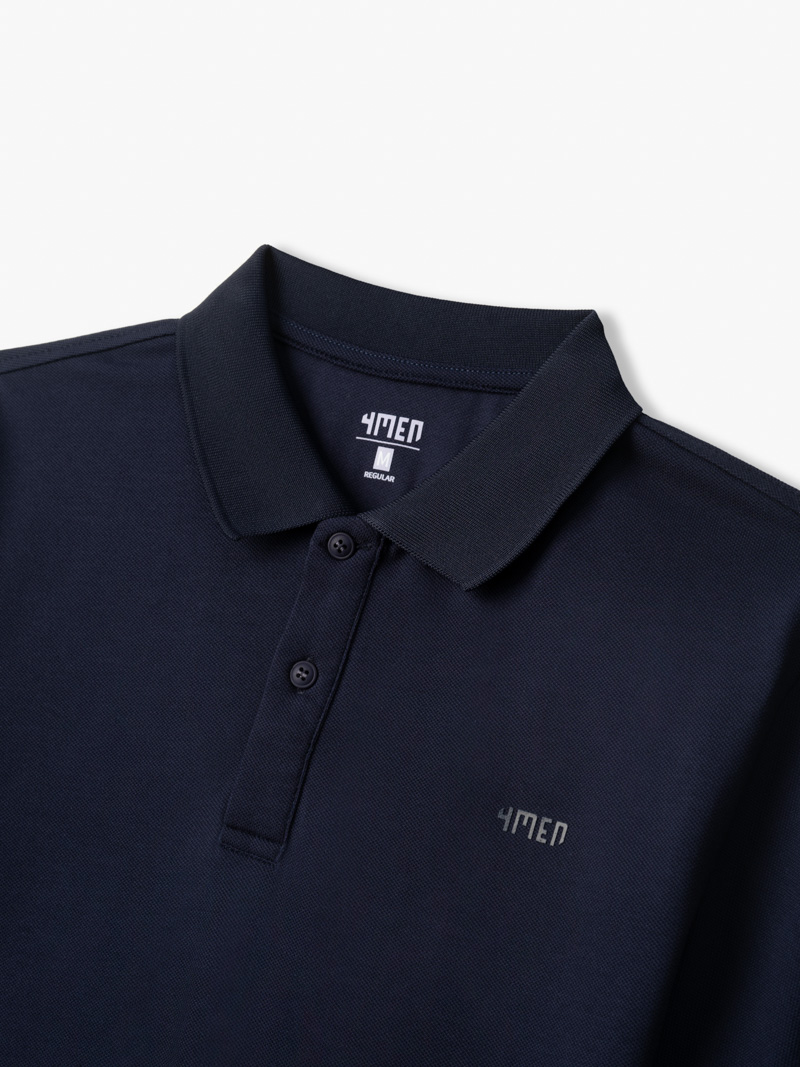 Ao Polo Regular Tron PO066 Mau Xanh Den