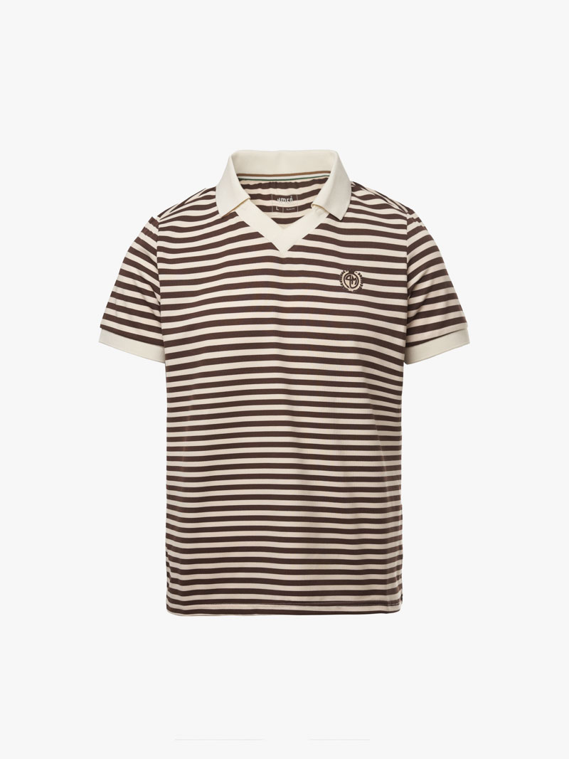 Ao Polo Soc Co Tim In Logo Tron 4M O Nguc Form Slimfit PO151 Soc Nau