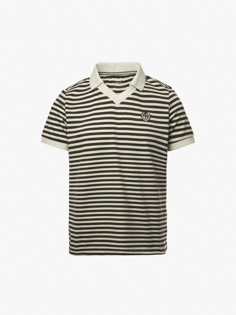 Ao Polo Soc Co Tim In Logo Tron 4M O Nguc Form Slimfit PO151 Soc Xam