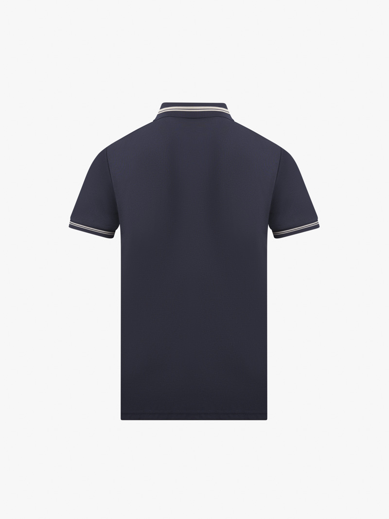 Ao Polo To Ong Phoi Bo Det Kieu Form Slimfit PO124 Mau Xanh Den