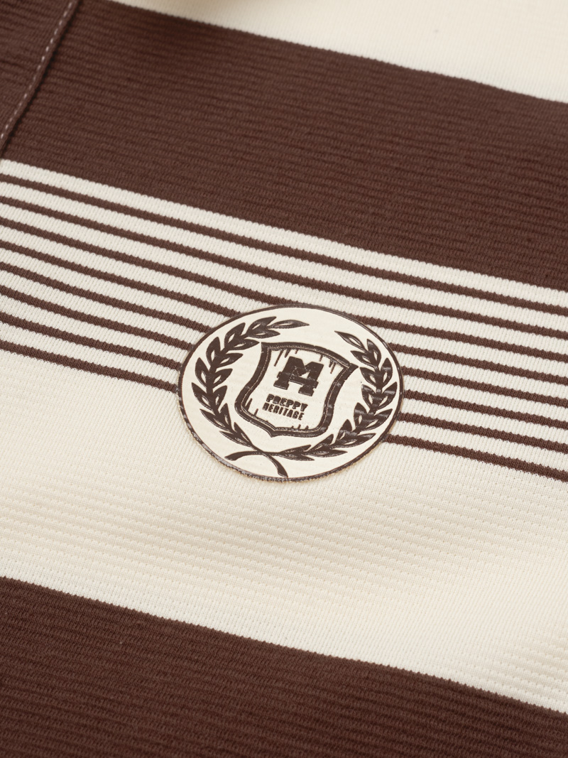 Ao Rugby Shirt Soc Ngang In Logo Preppy Heritage O Nguc Form Regular PO150 Soc Nau