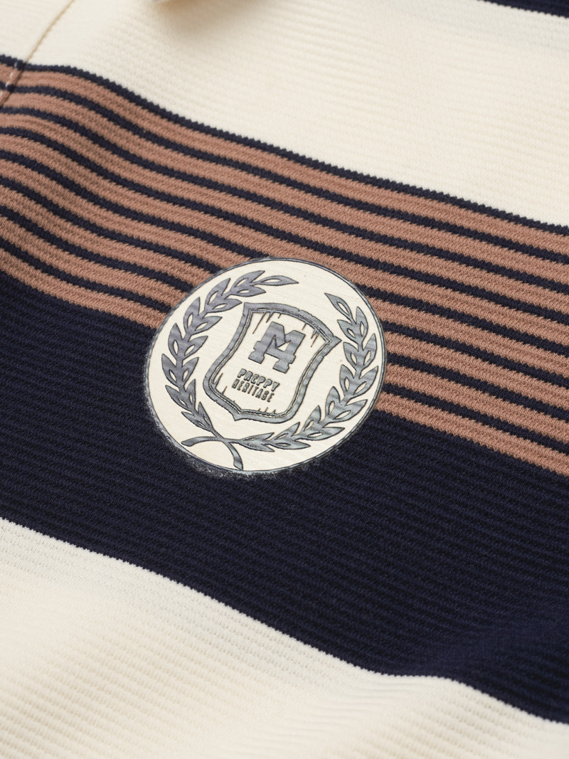 Ao Rugby Shirt Soc Ngang In Logo Preppy Heritage O Nguc Form Regular PO150 Soc Xanh Den