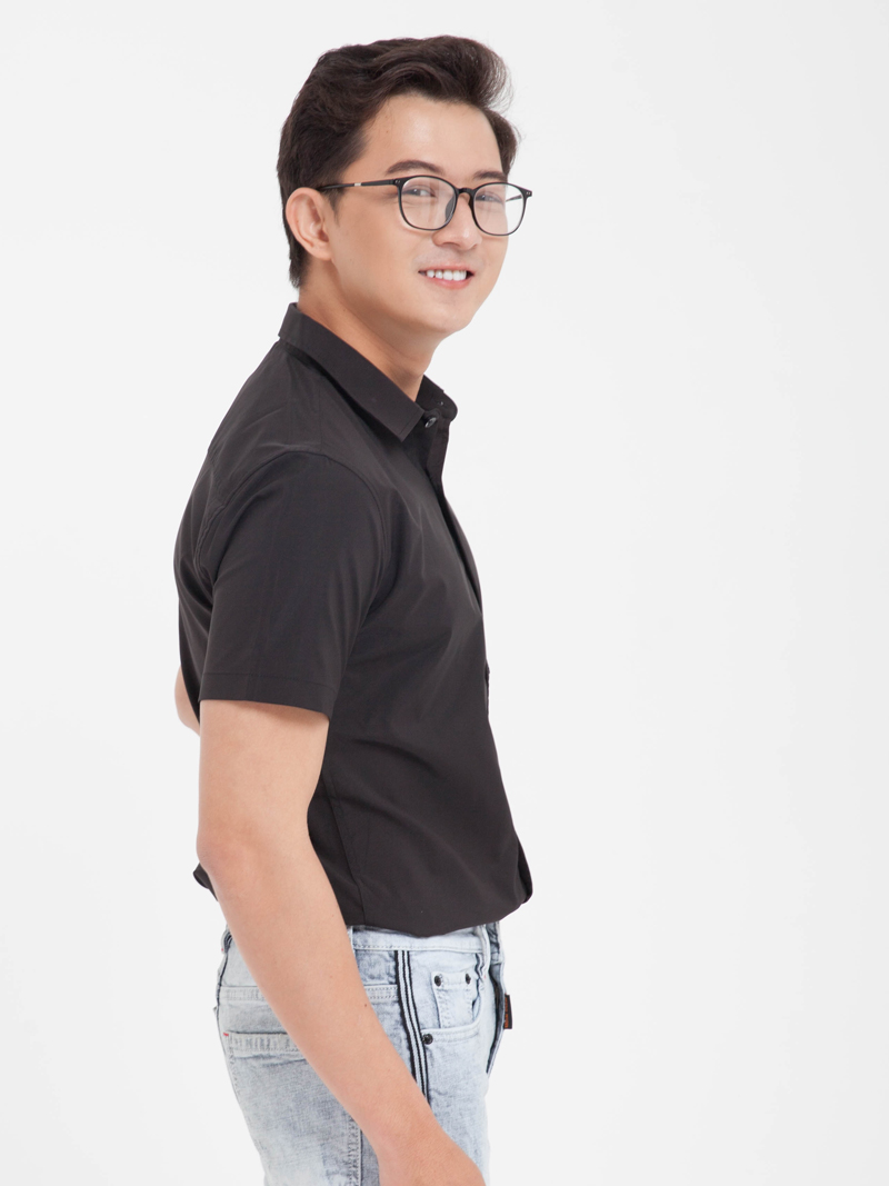 Ao So Mi Ngan Tay Den ASM1216