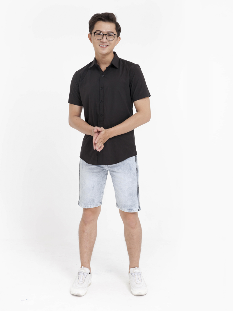 Ao So Mi Ngan Tay Den ASM1216