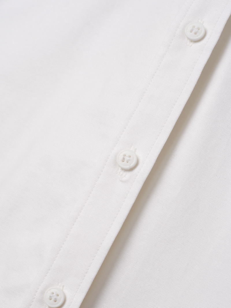 Ao So Mi Oxford Theu Logo Huy Hieu Form Slimfit SM171 Mau Trang