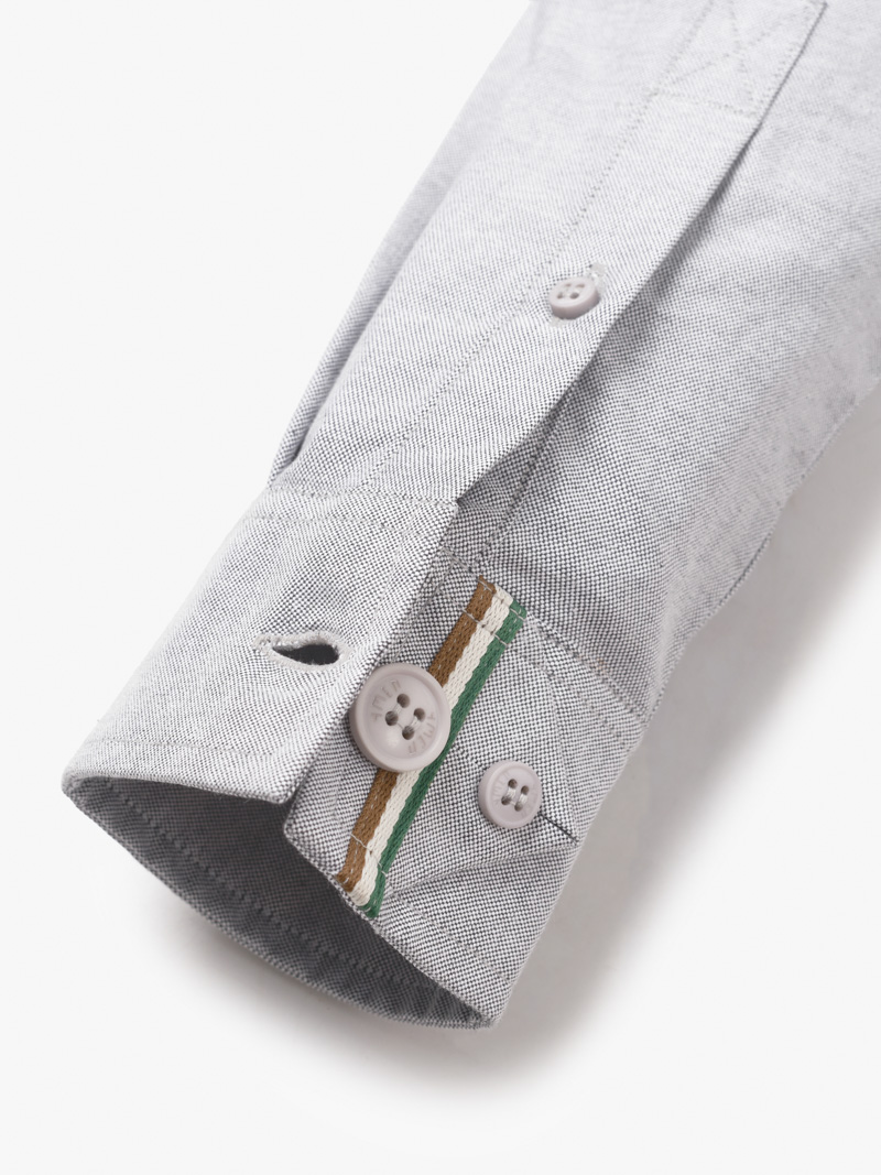Ao So Mi Oxford Theu Logo Huy Hieu Form Slimfit SM171 Mau Xam