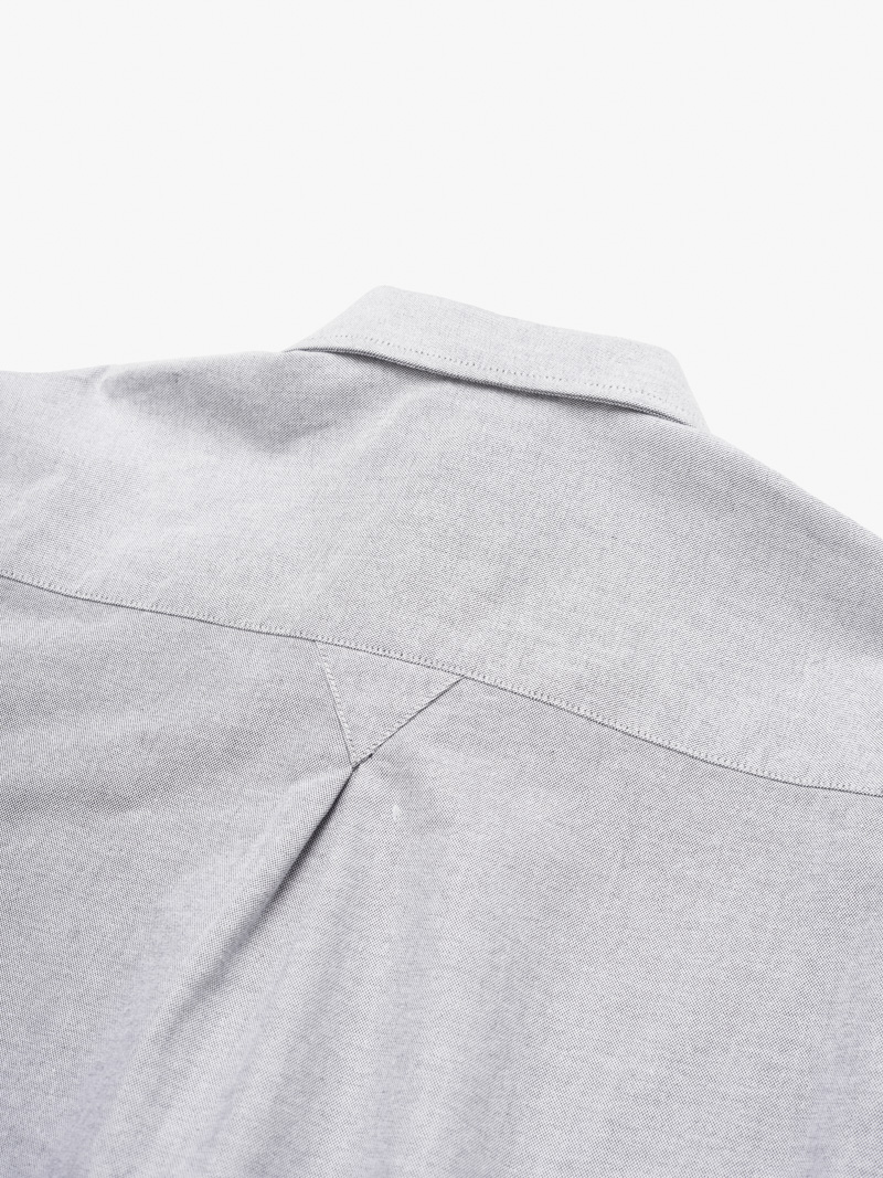 Ao So Mi Oxford Theu Logo Huy Hieu Form Slimfit SM171 Mau Xam