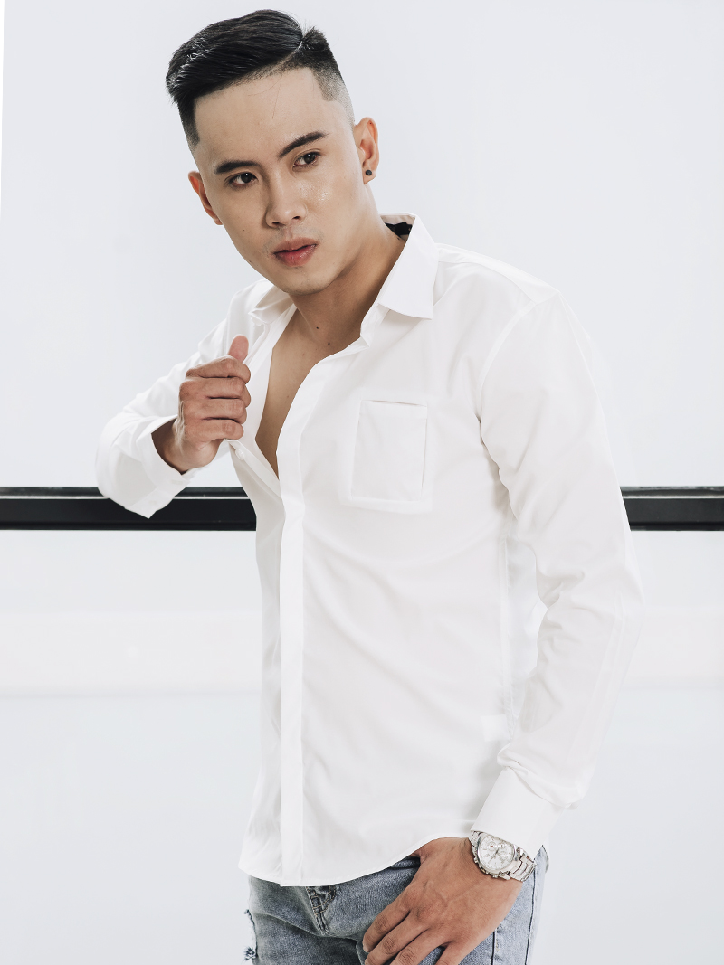 Ao So Mi Trang Kem ASM1219